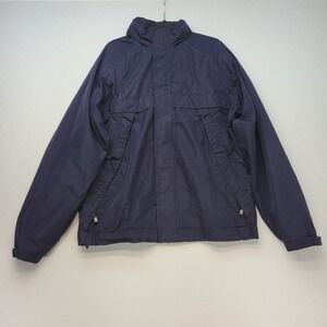 Eddie Bauer WeatherEdge Jacket Mens Large Tall Blue Rain Windbreaker Waterproof